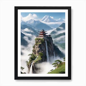 Chinese Mountain Landscape Painting (9) 1 Art Print