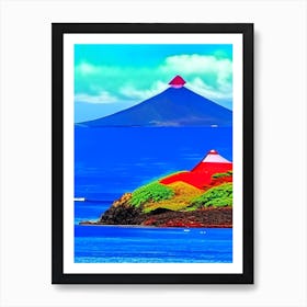 Pico Island Portugal Pop Art Photography Tropical Destination Poster