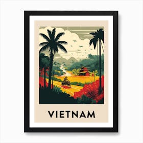 Vietnam 4 Vintage Travel Poster Art Print