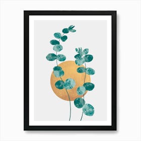 Geometric and floral composition 16 Art Print