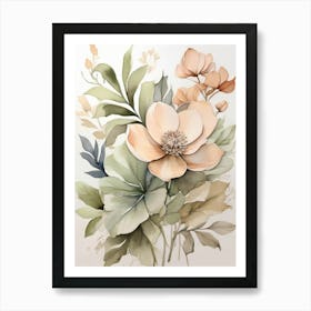 Watercolor Flowers 5 Art Print