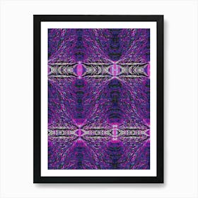 Abstract Purple And Black Pattern Art Print