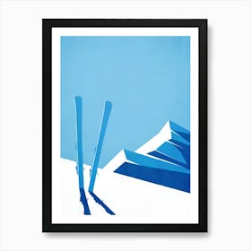 Skis On Snow Art Print