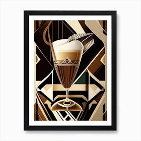 Irish Coffee Cocktail Poster Art Deco Cocktail Poster Art Print