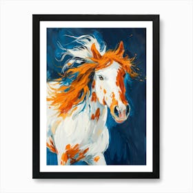 Horse With Orange Mane 1 Art Print