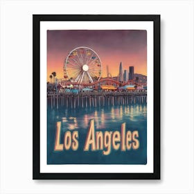 Aihrgdesign A Classic 1960s Travel Poster For Los Angeles 1 Art Print