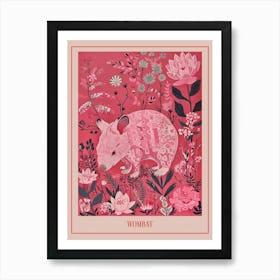 Floral Animal Painting Wombat 2 Poster Art Print