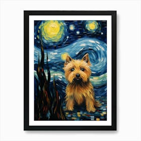 Yorkshire Terrier Starry Night Art Print