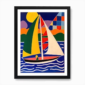 Sailing In The Style Of Matisse 4 Art Print