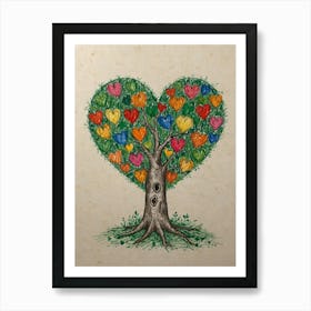 Heart Tree 12 Art Print