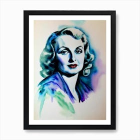Carole Lombard In To Be Or Not To Be Watercolor 2 Art Print