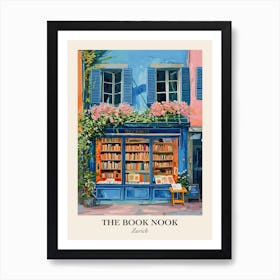 Zurich Book Nook Bookshop 1 Poster Art Print