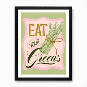 Aspargus Eat Your Greens Art Print