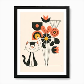 Cat In A Vase Art Print