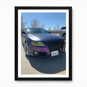 Purple Audi S5 4 Art Print