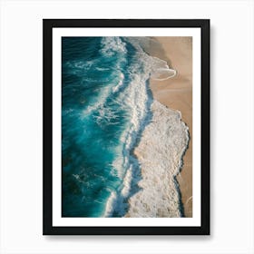 Ocean Waves On The Beach Art Print