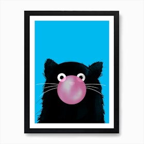 Cat Bubble Art Print