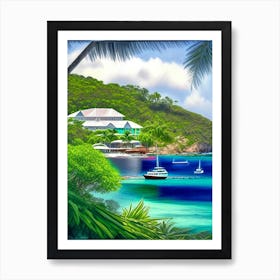 Bequia Island Saint Vincent And The Grenadines Soft Colours Tropical Destination Art Print