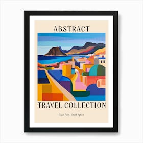 Abstract Travel Collection Poster Cape Town South Africa 1 Art Print