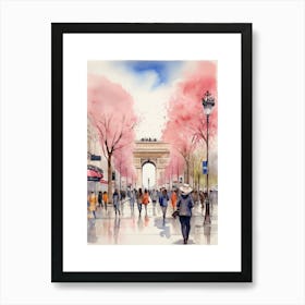 Champs-Elysées Avenue. Paris. The atmosphere and manifestations of spring.28 Art Print