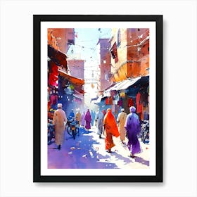 Marrakech Street Scene Art Print