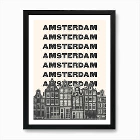 Amsterdam Black & White Art Print