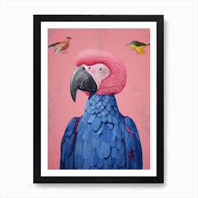 Playful Illustration Of Parrot For Kids Room 3 Art Print