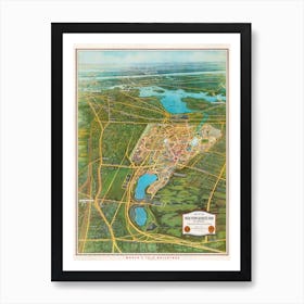 Map Of The New York World's Fair And Approaches Art Print