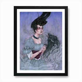 Wolf And Woman Art Print