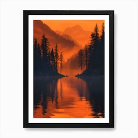 Sunset In The Mountains 10 Art Print