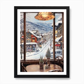 Winter Cityscape Leavenworth Washington Art Print