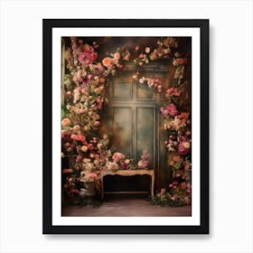 Floral Backdrop Art Print