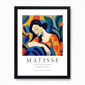 Blue Hair Woman, The Matisse Inspired Art Collection Poster Art Print
