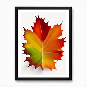 Sugar Maple Leaf Vibrant Inspired 2 Art Print