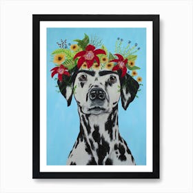 Frida Kahlo Dalmatian Art Print