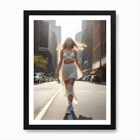 Model Portrait Of A Young Woman ~ Reimagined 16 Art Print