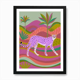Pink Cheetah 1 Art Print
