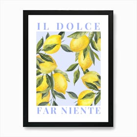 lemon print 3 Art Print