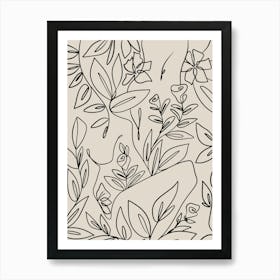 Plants Doodle Art Print