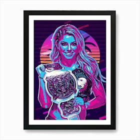 Alexa Bliss 80s Retro Art Print