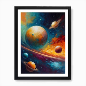 Planets In Space 6 Art Print