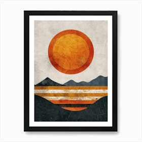 Sunset In The Mountains 23 Art Print