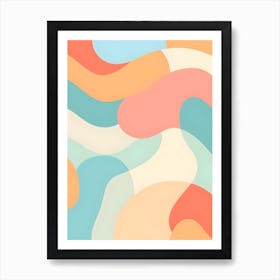 Abstract Pattern in Pastel Colors 2 Art Print