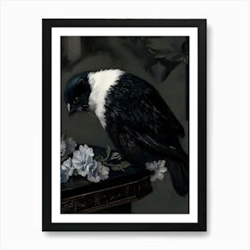 Dark Gothic Crow Art Print