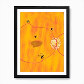 flies in the retina Art Print