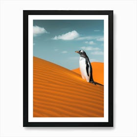Penguin In The Desert 12 Art Print