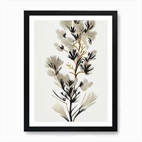 Joshua Tree Pattern Gold And Black (7) Art Print