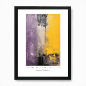 Lilac And Yellow Abstract Painting 3 Exhibition Poster Art Print