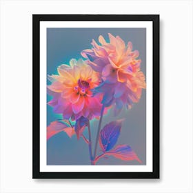 Iridescent Flower Dahlia 5 Art Print