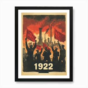 Aihrgdesign A Vintage Political Poster Marking The Formation Art Print